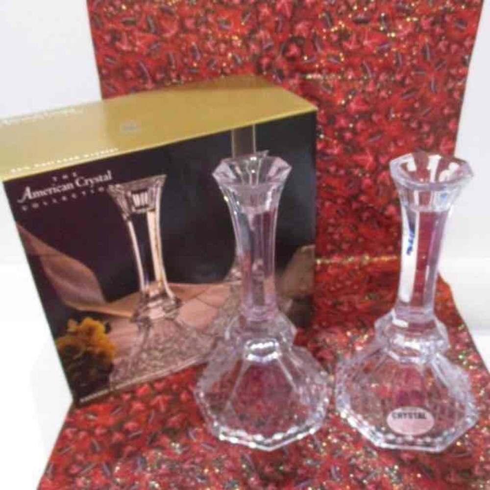 AUCTION PRICE👩🏻‍⚖️ New Crystal Fantasy Candle Holder Set 2